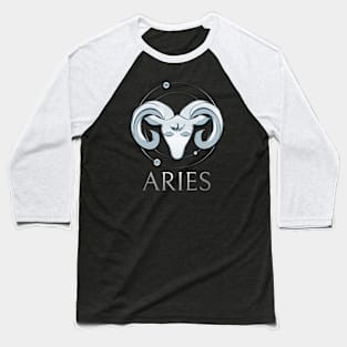 Aries Zodiac Sign Baseball T-Shirt